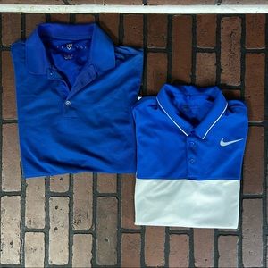 Nike DriFit Lot of 2 Polo Shirts Mens Size Large